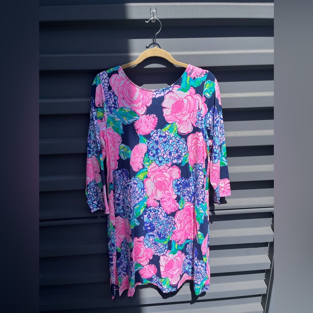 Lilly Pulitzer Floral Mini Dress - Pink and Blue